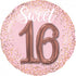 Sweet Sixteen Pink Blush Supershape Foil Balloon 91cm Each