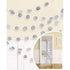 Glitter Round String Decorations 2m 6pk