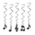Music Notes Neon Coloured Whirls Hanging Decoration 91cm 5pk