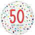 Confetti Birthday 50 Foil Balloon 45cm Each