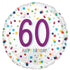 Confetti Birthday 60 Foil Balloon 45cm Each