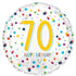 Confetti Birthday 70 Foil Balloon 45cm Each
