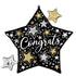 Congrats Stars SuperShape Foil Balloon 73cm x 68cm Each