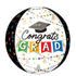 Grad Party Pom-Pom & Stars Orbz Balloon 38cm x 40cm Each