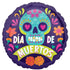 Dia De Muertos Bold Sugar Skull Foil Balloon 45cm Each