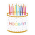Rainbow Birthday Cake Shaped Paper Plates 8pk