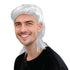 Team Spirit White Mullet Wig