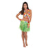 Hawaiian Kids Green Hula Skirt Set