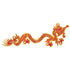 Asian Dragon Red & Gold Jointed Cutout 91cm Each