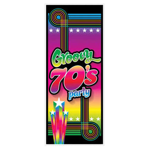 70's Groovy Party Door Cover 76cm x 182cm Each