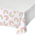 Happy Rainbow Plastic Tablecover 122cm X 223cm Each