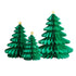 Holly Jolly Christmas Green Honeycomb Christmas Trees 3pk