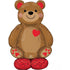 AirLoonz Big Cuddly Teddy Foil Balloon 86cm x 122cm  Each