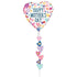 Happy Mother's Day Sprinkled Hearts Tail AirWalker Balloon 63cm x 175cm Each