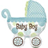 Baby Buggy Boy Mini Shape Foil Balloon Each