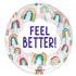 Feel Better Rainbows Printed Clearz Stretchy Balloon 45cm Each