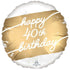 Golden Age Happy 40th Birthday Foil Balloon 45cm Each