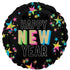 Happy New Year Glow Foil Balloon 45cm Each