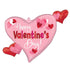 Happy Valentine's Day Playful Hearts Standard Shape Foil Balloon 60cm x 43cm Each
