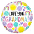 Love You Grandma Foil Balloon 45cm Each