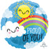 Proud of You Happy Sun & Cloud Foil Balloon 45cm Each