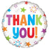 Thank You Colourful Stars Foil Balloon 45cm Each