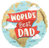 World's Best Dad Foil Balloon 45cm Each