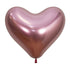 Hearts Metallic Reflex Pink Latex Balloons 35cm 12pk