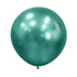 Metallic Reflex Aurora Green Latex Balloons 60cm 3pk