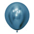 Metallic Reflex Blue Latex Balloons 45cm 6pk