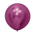 Metallic Reflex Fuchsia Latex Balloons 60cm 3pk