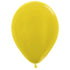 Metallic Yellow Latex Balloons 30cm 50pk