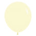 Pastel Matte Yellow Latex Balloons 45cm 6pk