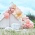Rose Gold Chrome & Nude Large Balloon Arch