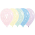 Age 7 Pastel Matte Assorted Latex Balloons 30cm 25pk