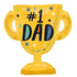 #1 Dad Trophy SuperShape Foil Balloon 66cm x 68cm Each