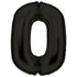 Black Large Number 0 Silk Lustre Foil Balloon 64cm w x 90cm h Each