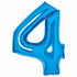 Blue Large Number 4 Foil Balloon 66cm w x 93cm h Each