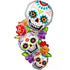 Day of the Dead Stacking Sugar Skulls Supershape Foil Balloon 55cm x 96cm Each