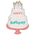 Happy Birthday Happy Cake Day SuperShape Foil Balloon 53cm x 71cm Each