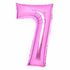Pink Large Number 7 Foil Balloon 53cm w x 89cm h Each
