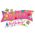 Satin Happy Birthday Pink Confetti SuperShape Foil Balloon 96cm x 58cm Each