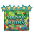 TNT Pixel Party HAPPY B-DAY SuperShape Foil Balloon 63cm x 58cm Each