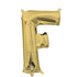 White Gold Letter F Foil Balloon 40cm Each