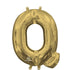White Gold Letter Q Foil Balloon 40cm Each