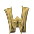 White Gold Letter W Foil Balloon 40cm Each