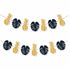 Flamingo Pineapple & Palm Leaves String Garland 2.2m Each