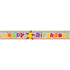 Happy 4th Birthday Multi-Coloured Holographic Banner 2.7m Each