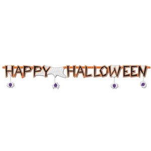 Decorations - Banners, Flags & Streamers Happy Halloween Banner 25.4cm x 182.88cm Each