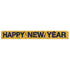 Metallic Happy New Year Fringe Gold Banner 19cm x 152.4cm Each